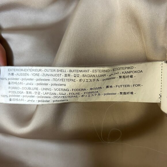 Zara Tan Fleece Cropped Winter Jacket w/Pockets & Buttons. Size Small - Picture 4 of 4